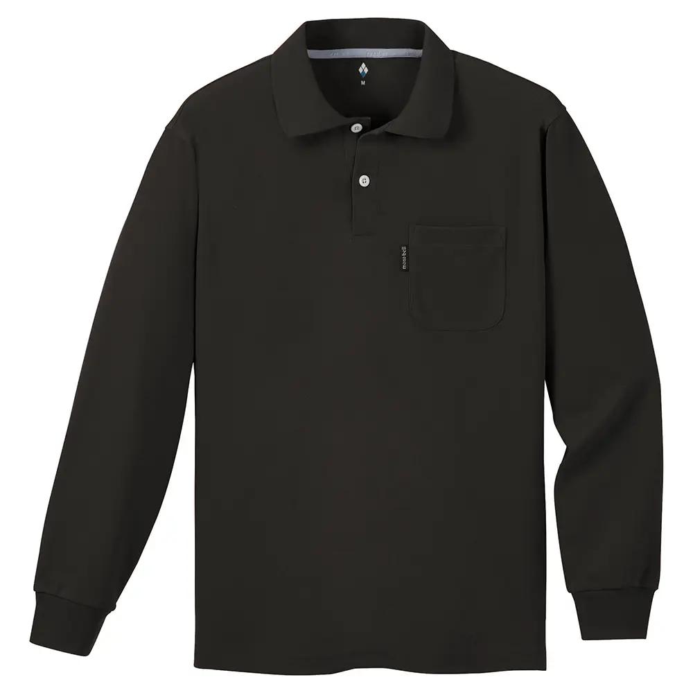 

MONTBELL Однотонная футболка-поло с длинным рукавом с логотипом Унисекс L