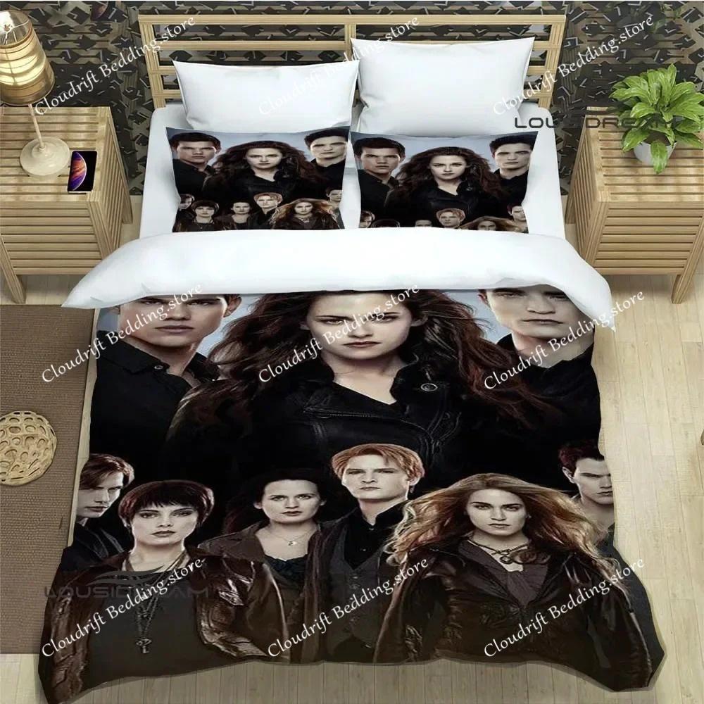 Die Twilight Saga Bedruckte Bettwäsche-Sets Exquisites Bettwaren-Set Bettbezug Bettdecke Bettwäsche-Set Luxuriöses Geburtstagsgeschenk