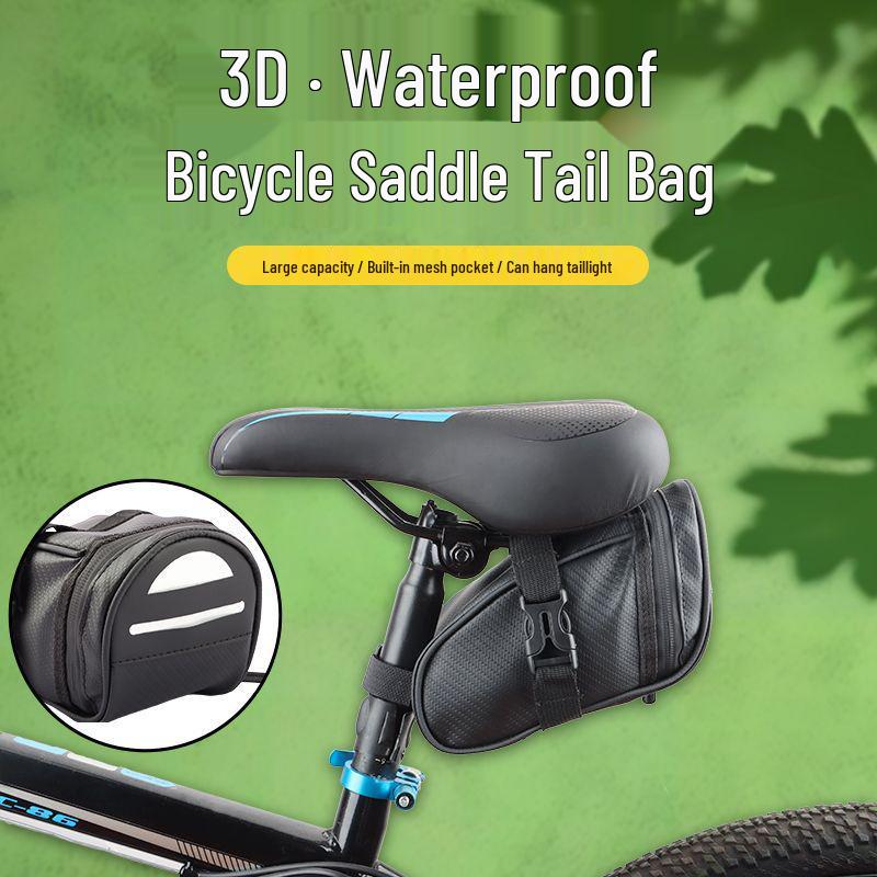 Bike Seatpost Saddle Bag - Rear Seat Cushion Bag for Cycling & Mountain Bikes