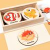 Children Montessori Educational Toys Wooden Circular Puzzle Marine Cognition Matching Game Early Preschool Toys for Kid Learning