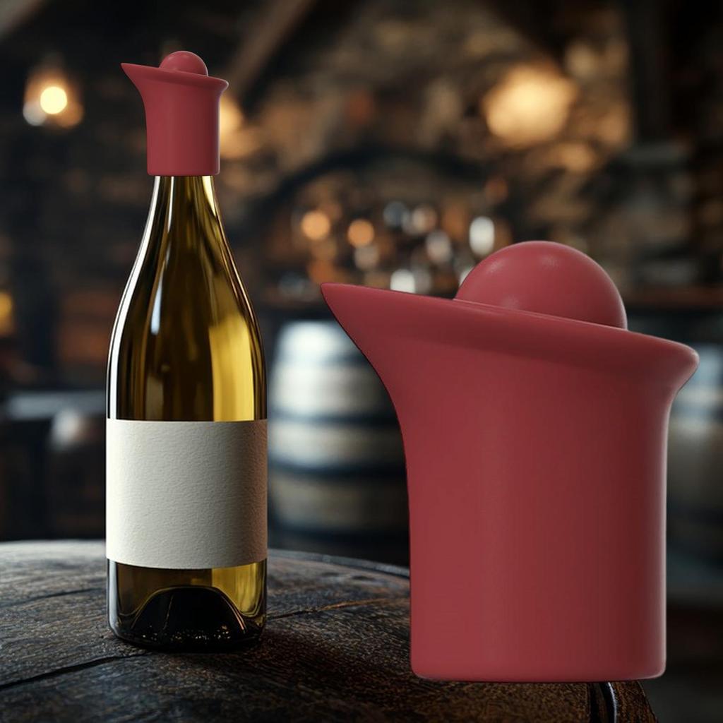 Wine Bottle Pourer Reusable Silicone Wine Stopper Leakproof Champagne Bottle Sealer Keep Drinks Fresh for Home Kitchen Bar Use