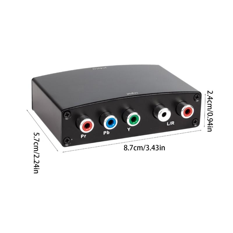 HDTV To Component Converter HDTV To 1080P YPbPr 5RCA R/L Video Sound Adapter Video Converter Support for HDTV Projector