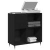 Vinyl Record Cabinet Black Oak Effect 85 x 38 x 89 cm