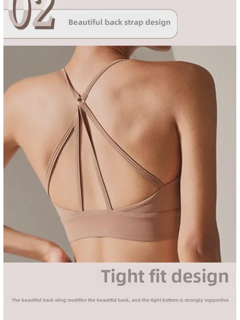 Sport-BH für Damen: Ohne Bügel, Anti-Hänge-Effekt, Seitenstütze, Yoga-Weste, Formverbessernd für Laufen & Fitness