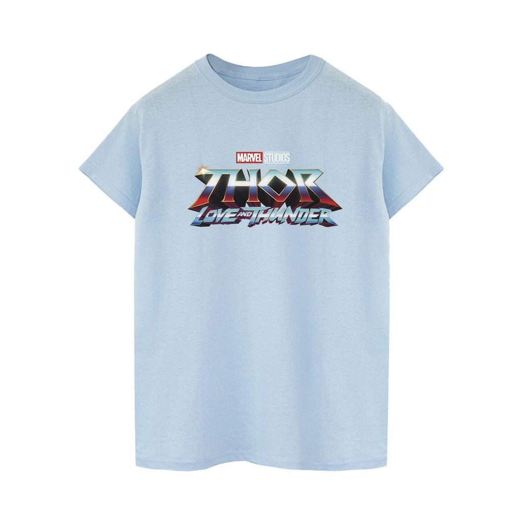 Marvel Mens Thor Love And Thunder Logo T-Shirt