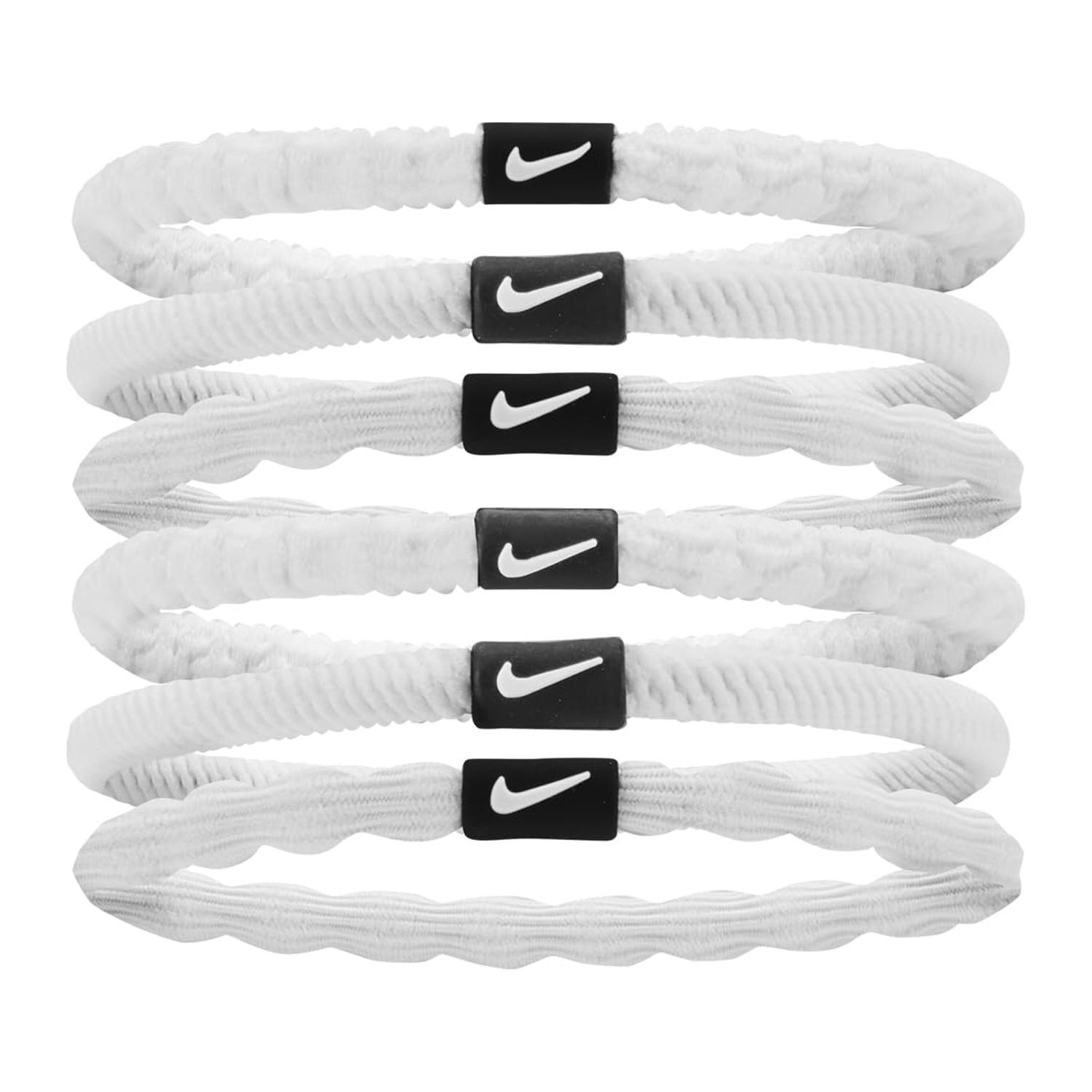 Nike Elastico per capelli flessibile (Confezione da 6) One Size nero/bianco