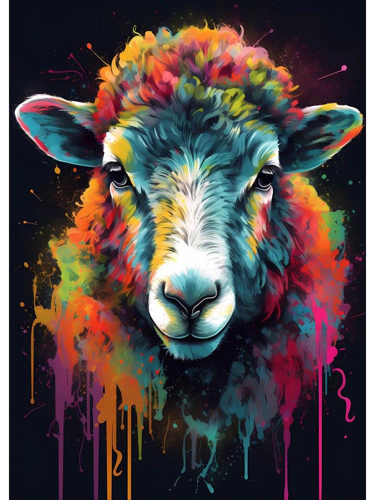 Meerkat Elephant Sea Otter Lion Colorful Animals With Drips Poster Canvas Painting Cute Animal Wall Art For Room Home Decor