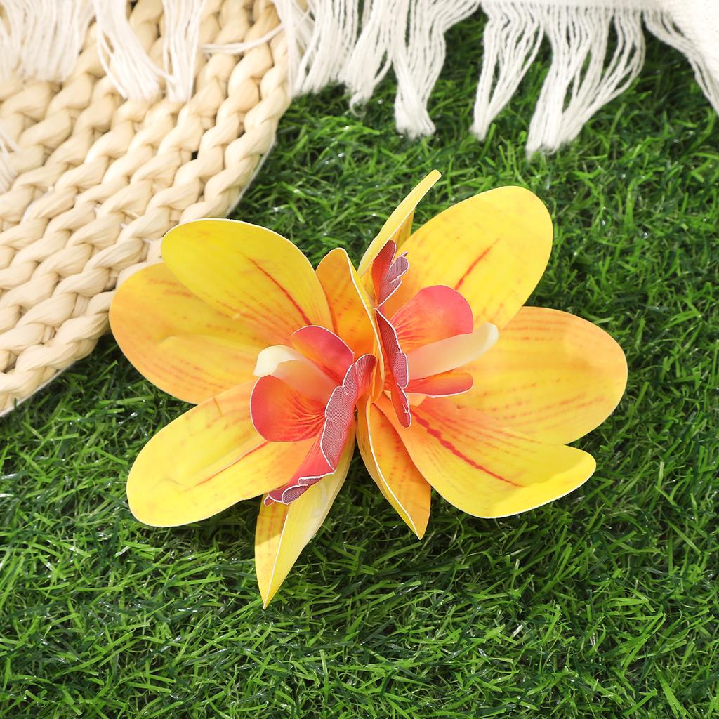 AWAYTR Kolorowa Orchidea Cymbidium Spinka do Włosów Kaczydziobowa Floralne Klipsy do Włosów Walentynkowe Nakrycie Głowy Akcesoria do Włosów Dziewczynki Prezent Festiwalowy