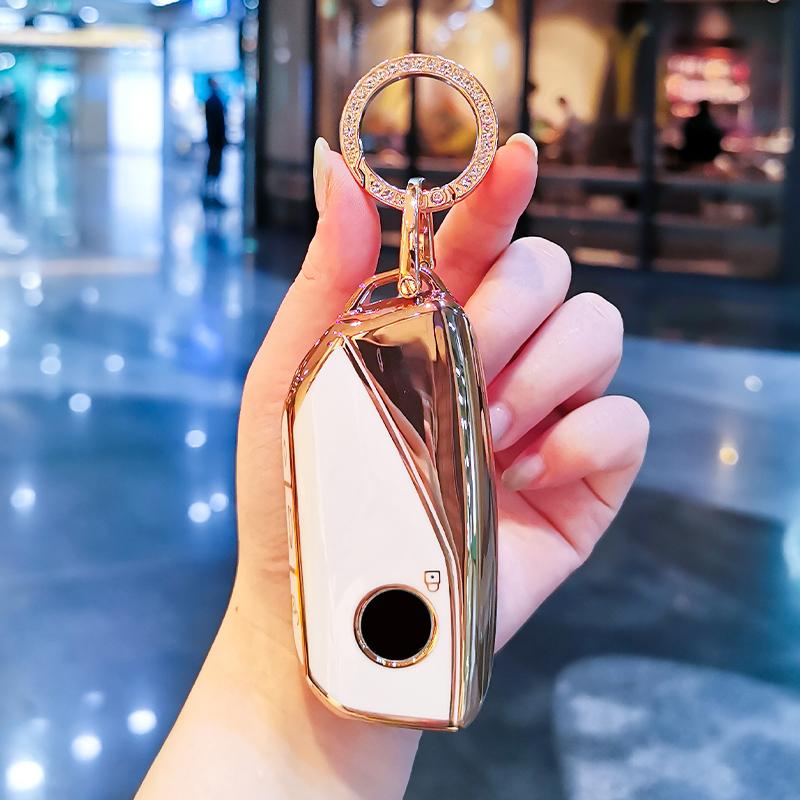 For BMW I7 X7 G07 LCI IX I20 X1 U11 7 Series G70 G09 XM U06 G81 M3 2023 TPU Car Key Case Cover Shell Fob Protector Keyless