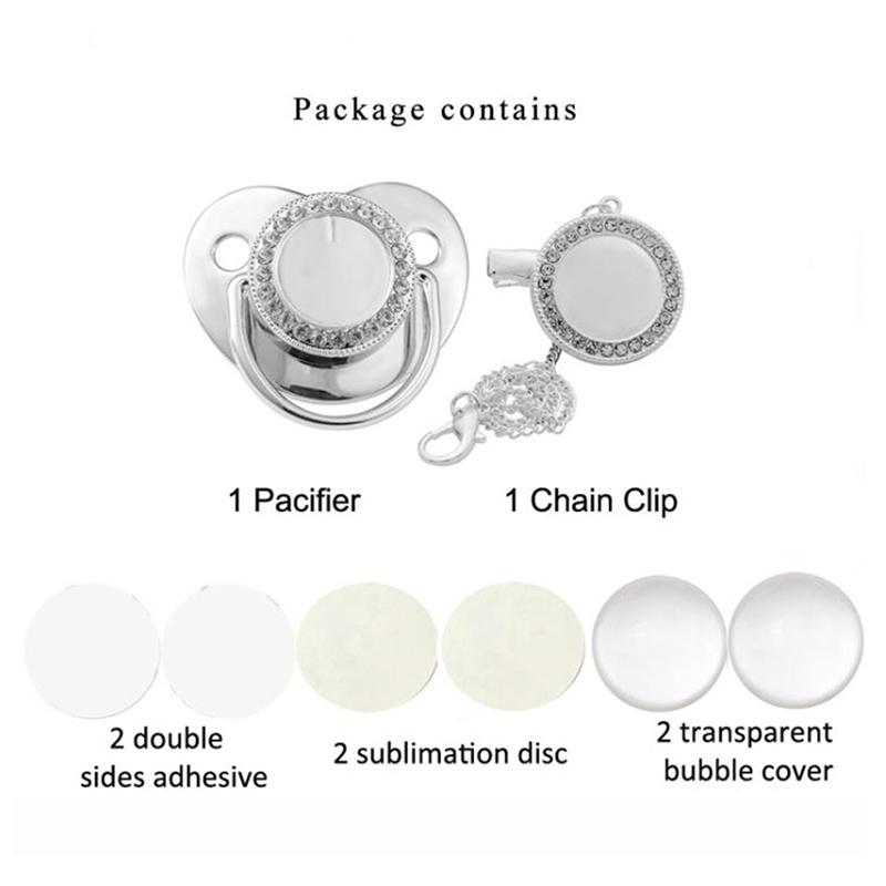 Buy Bling Rhinestone Baby Pacifiers Silicone Born Nipple Pacifier With