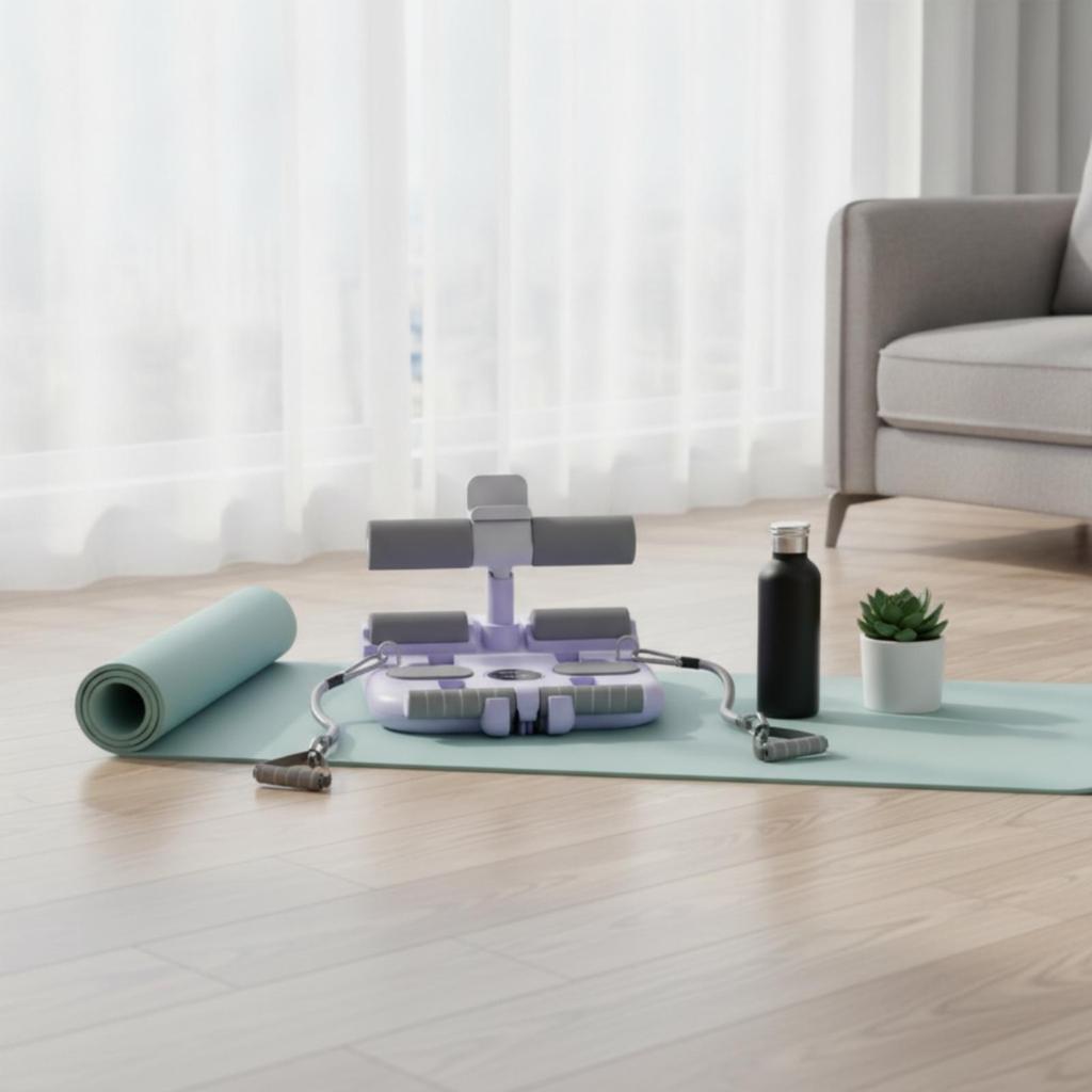 Sit up Bar with Suction Cups Portable Sit-up Resistance Bands Abdominal