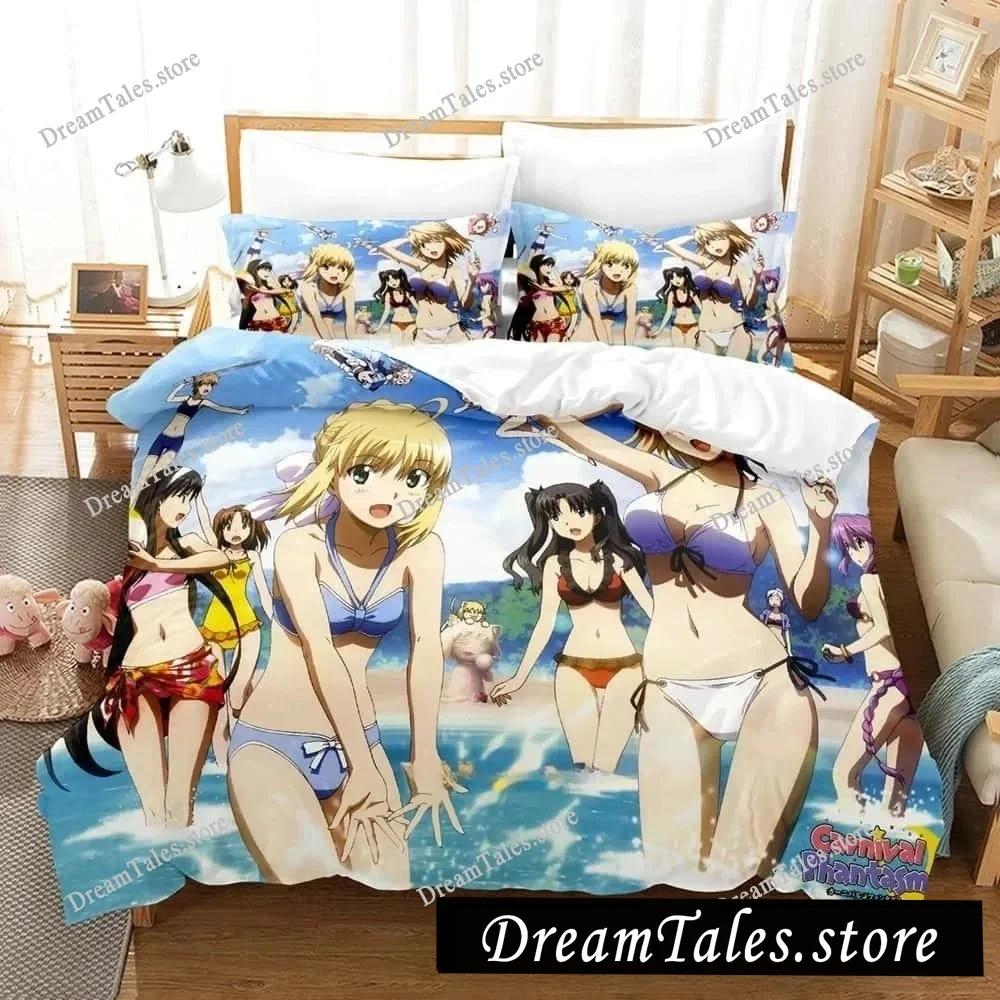 3D Anime Bed Sheet Set Carnival Phantasm Bedding Set Single Twin Full Queen King Size Bed Set Adult Kid Bedroom Duvet Cover Sets