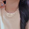 Vintage Strong Light High Quality Artificial Crystal Pearl Necklace Collarbone Chain Pendant