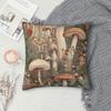 Mushroom Cartoon Pillow Case Forest Plant Cushion Cover Novelty Zippered Decorative Throw Pillow Case Cover For Living Room
