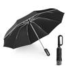OWLKELA Folding Reverse Large 10 Automatic Quick Foldable Black UV Protection Suitable for Sunny and Rainy Reflective Foldable Rain Sun and with