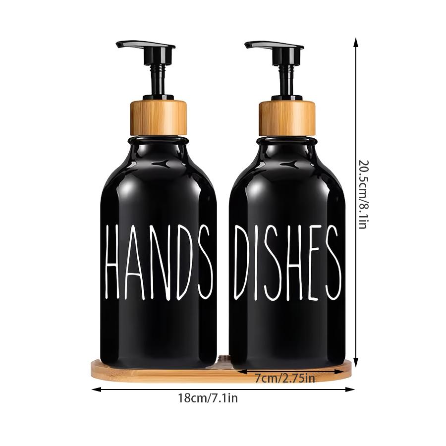 2 Stück Nachfüllbarer Spülmittelspender mit Ablage Küche Bauernhaus Deko Arbeitsplatte Hand Spülmittel Flasche Hand Spülmittelbehälter