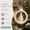 Small Miniature Landscape Hollow Ball Shaped Snow Scene Decoration Christmas Atmosphere Tray  Home