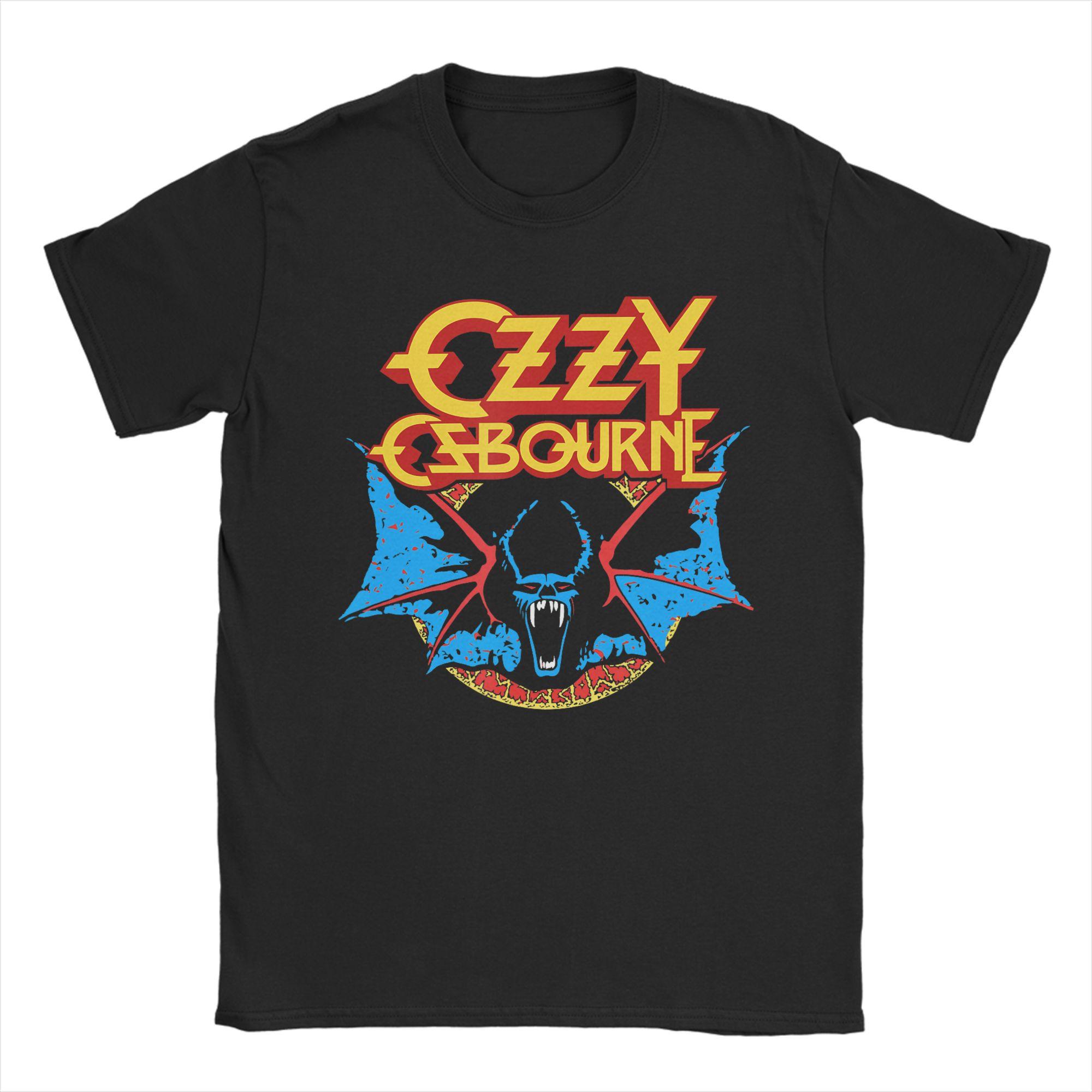 

Vintage TShirt Beach Ozzy Osbourne Bats Fashion T Shirts Cotton Tee Shirt for Adult Y2K Basic Wholesale Short Sleeve Top Tees 4XL