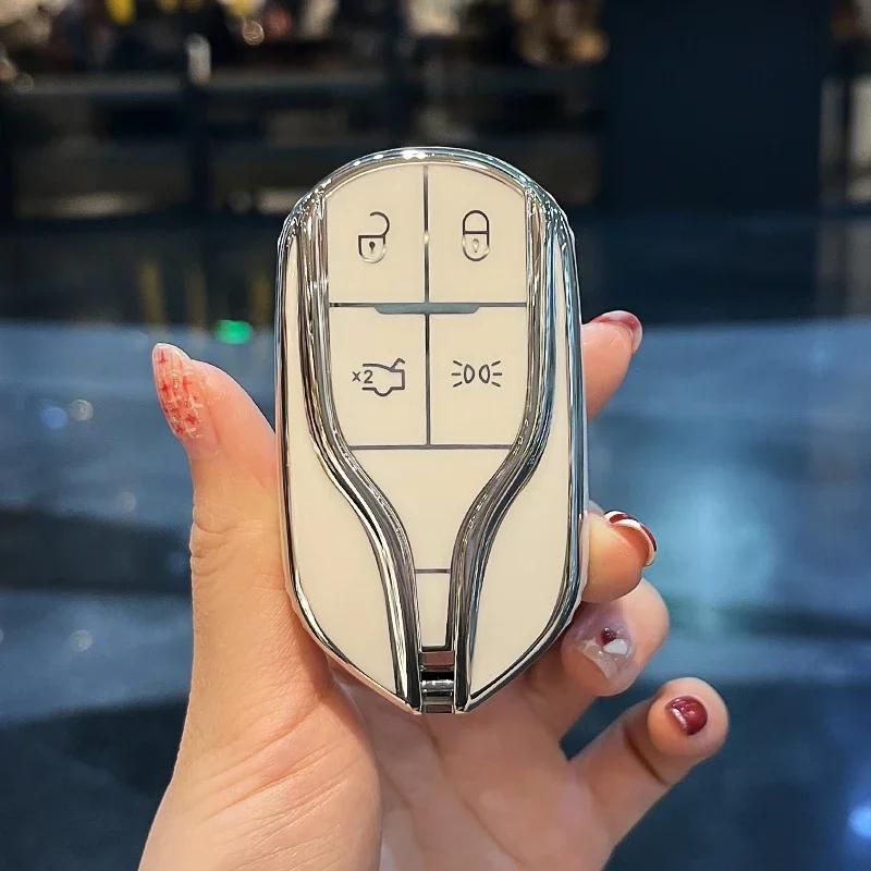 NXD4 Fashion TPU Car Remote Key Case Cover Protector For Maserati Ghibli 2014 To 2019 Levante GranCabrio GT Quattroporte Granturism