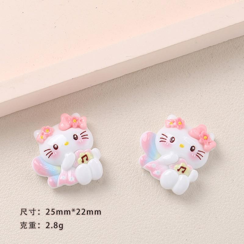 10 Pcs New Kawaii Cartoon Instrumental Animals Resin Flat Back Scrapbook Figurine Diy Bow Decor Accessories Crafts A56