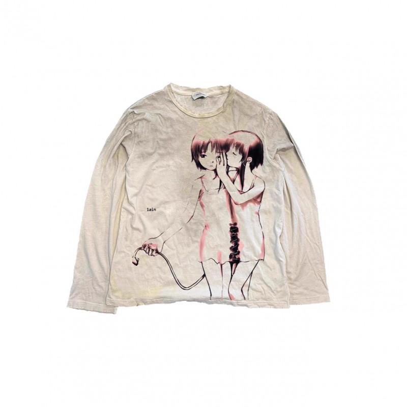 Unisex Vintage Streetwear Long Sleeve T-Shirt With 3D Digital Print Loose Fit Casual Tee Daily Wear