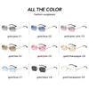 Vintage Randlose Polygon Sonnenbrille Damen Herren Luxusmarke Designer Beliebt Reise Kleine Fassung Sonnenbrille Damen