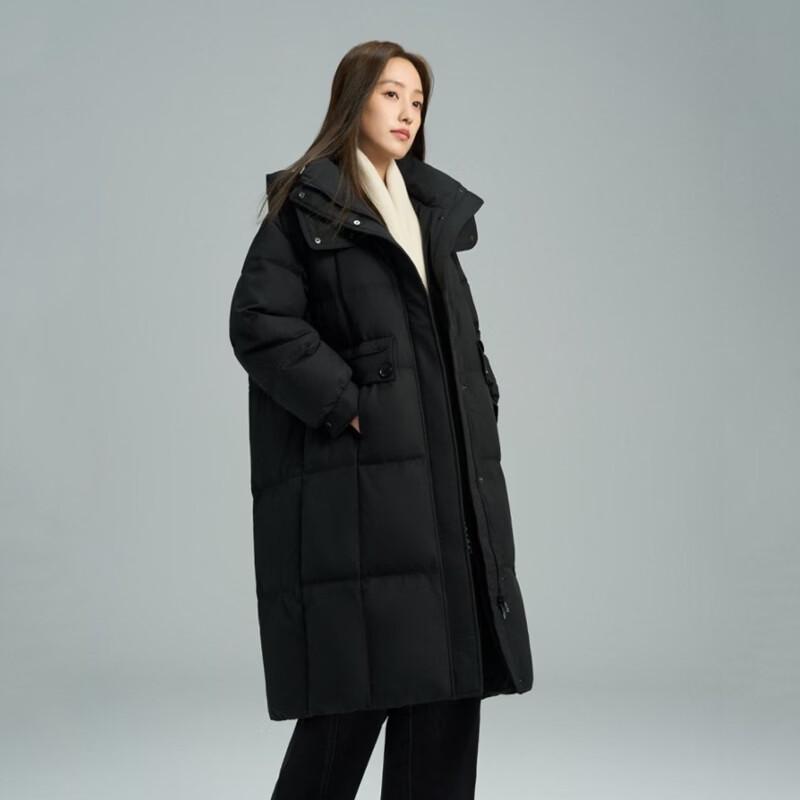 YAYA Women's Mid-Length Hooded Down Jacket