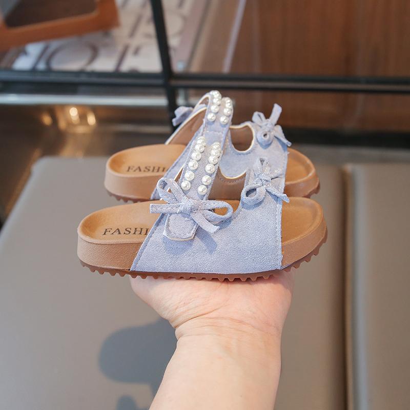 Girls slippers Children's Non-slip Student Fashion Bow New Summer Shoes Soft Sole Beach slippers Kids