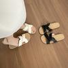 910-1 French Flat Slippers Women'S Summer Wear Retro Cross Beach Seaside Sandals