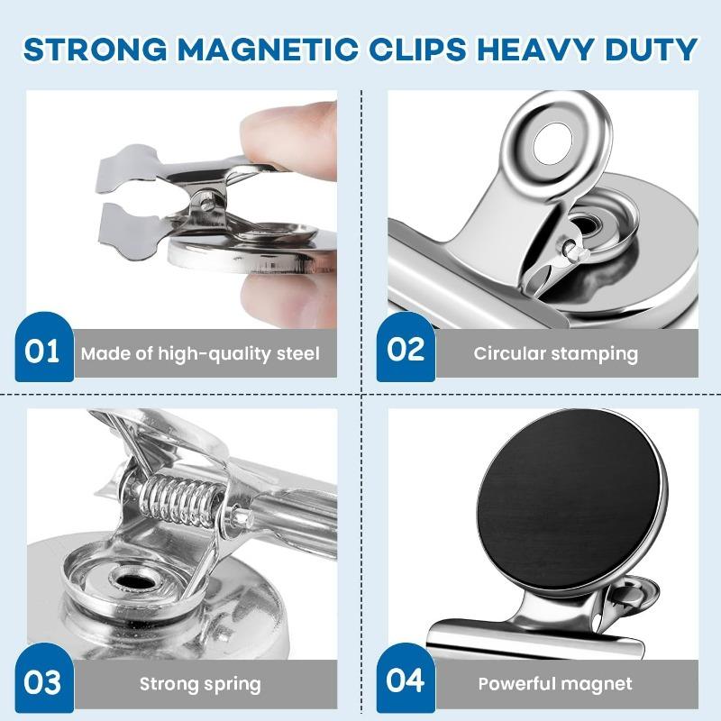 Magnet Clips Heavy Duty Sticky Pads Strong Refrigerator Magnetic Clips for Whiteboard Photo Office Locker Displays Magnets Clip