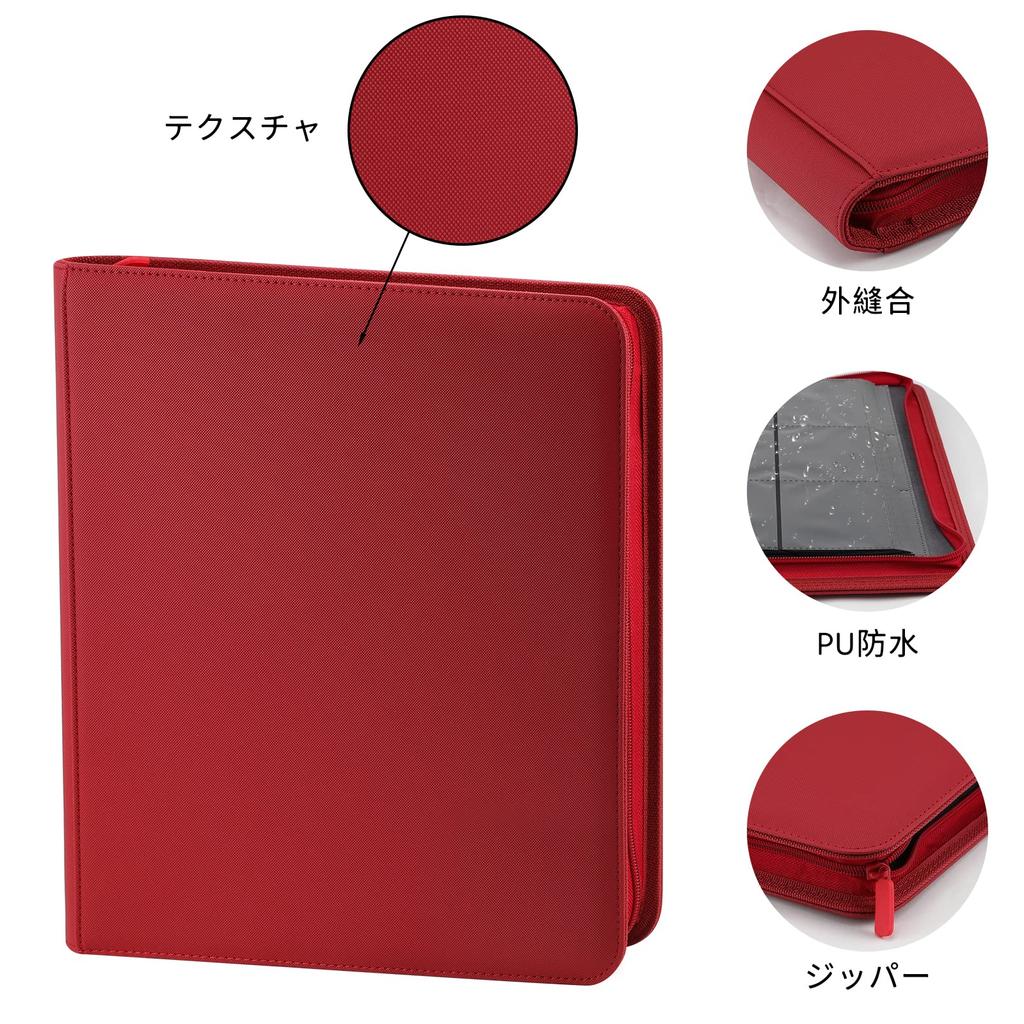 PAKESI Album pentru cărți comerciale cu 12 buzunare 480 de carduri de stocare Carte interioară pentru paginile interioare de stocare PU Pickup Depozitare depozitare dublu lateral cu montare laterală Buzunar din PP și colectați altele