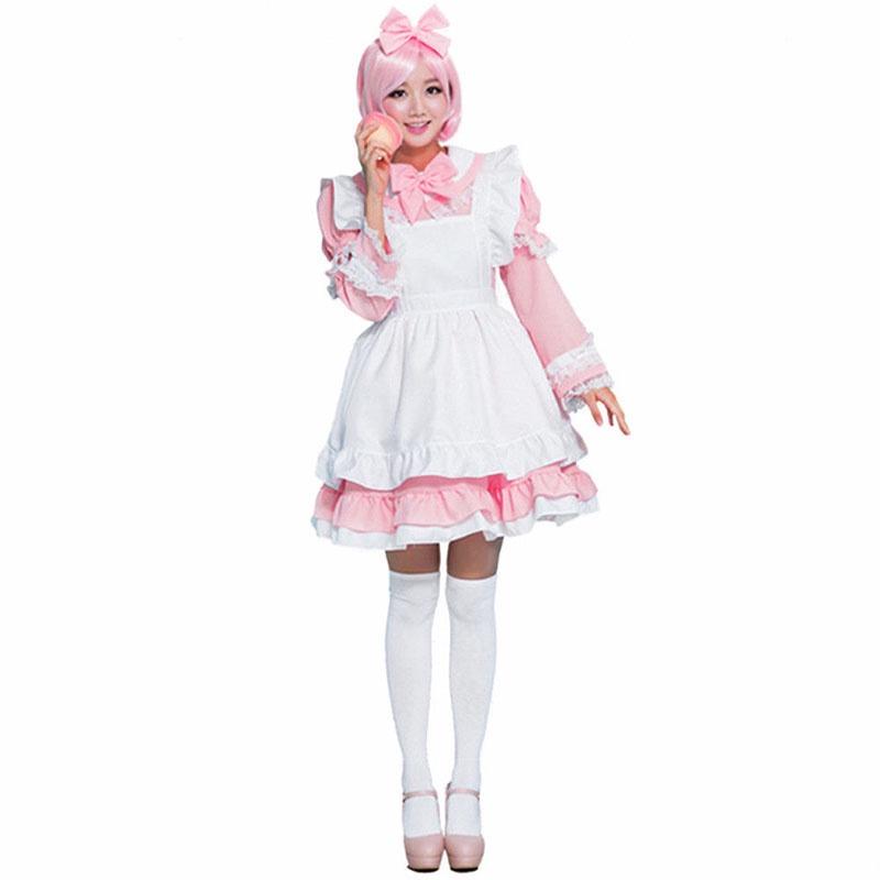 Alice In Wonderland Costume Cosplay Women Girl Maid Lolita Fancy Halloween Dress