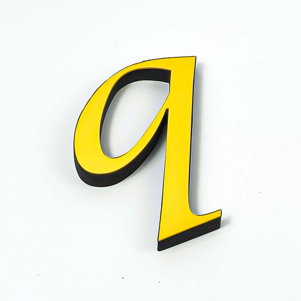 Lowercase A-Z English Mirror Wall Stickers - DIY Decorative Self-Adhesive Décor for Home & Bedroom