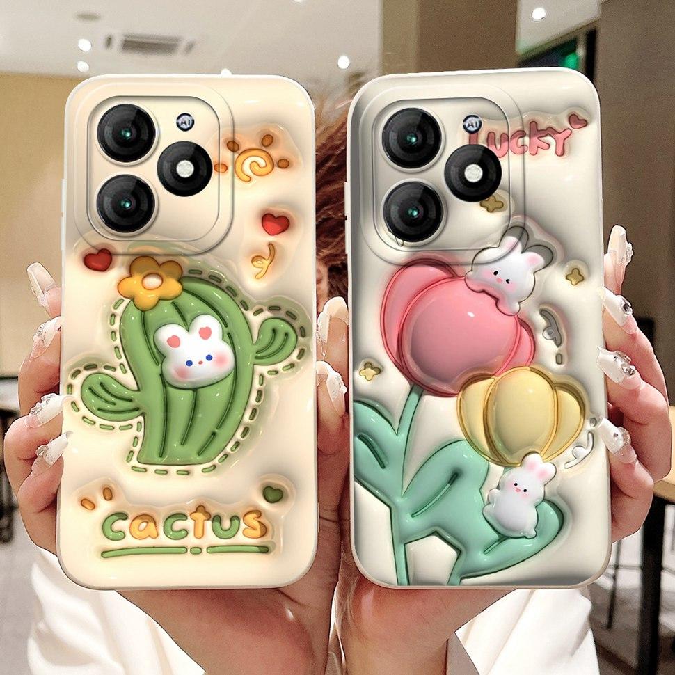 For Itel A70 A665L Case Soft Silicone Fashion Rabbit Phone Cover For Itel A 70 A70 Fundas ItelA70 Casing Shockproof Cover