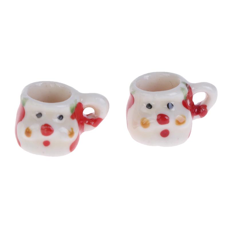 1:12 Dollhouse Miniature Christmas Ceramics Cups & Pot Set Doll Coffee Tea Cup