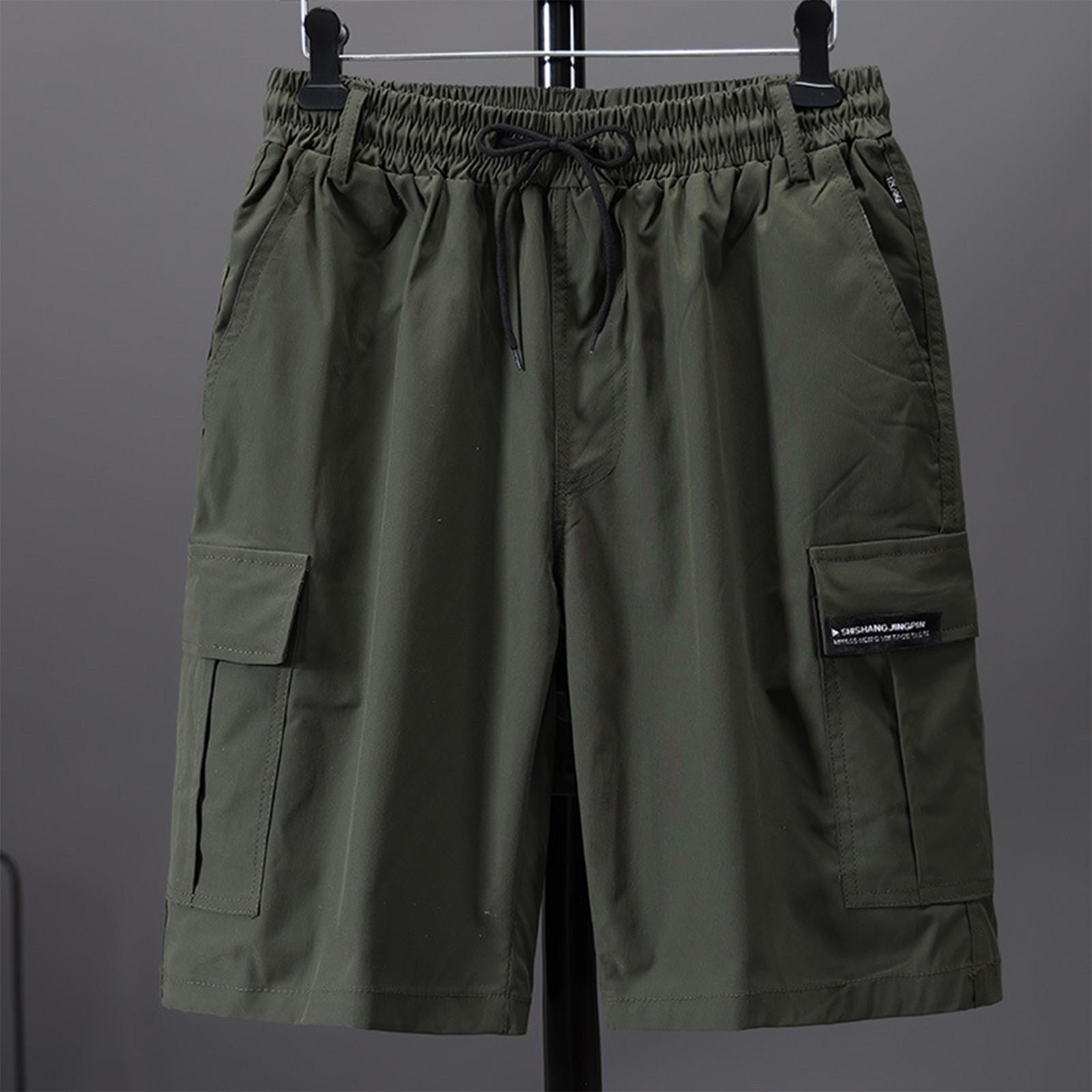 

Мужские летние большие повседневные свободные спортивные брюки пляжные шорты 180 зелёный