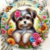 Yorkshire Terrier Metal Wall Art, Round Tin Sign 20cm for Bar Pub Decor