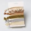 6PCS/pack Hair Tie Ponytail Holders Twist Yoga Ribbon Elastic Bands Hair Accessories Bracelet Elastic Metal Color Hair Bands