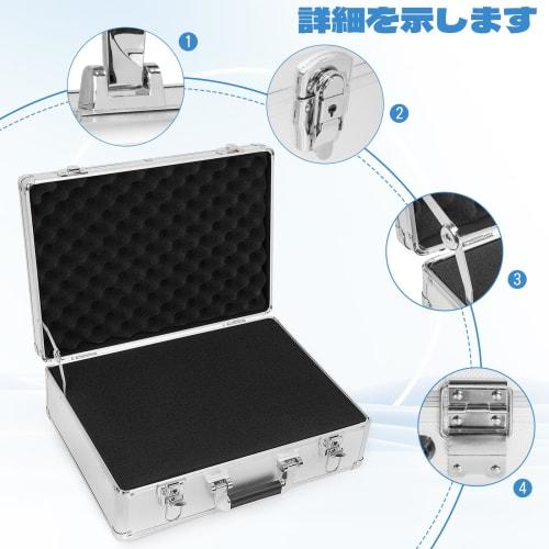 TORIBIO Aluminum Tool Case with Block Cushion, Protective Tool Case, DIY Attache Case with Lock, Aluminum Case, Dedicated Storage Case for Precision I