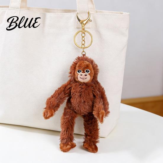 Comfort Buddy Keychain Monkey Plush Soft Stuffed Animal Keyrings with Long Arm Cute Zoo Toy Hanging Dolls for Bags Backpacks Novelty Gift Kids Lovers