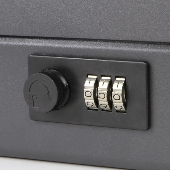 Pokladní zásuvka - HMF - 10017-02 - Kombinační zámek - 30 x 24 x 9 cm - Černá