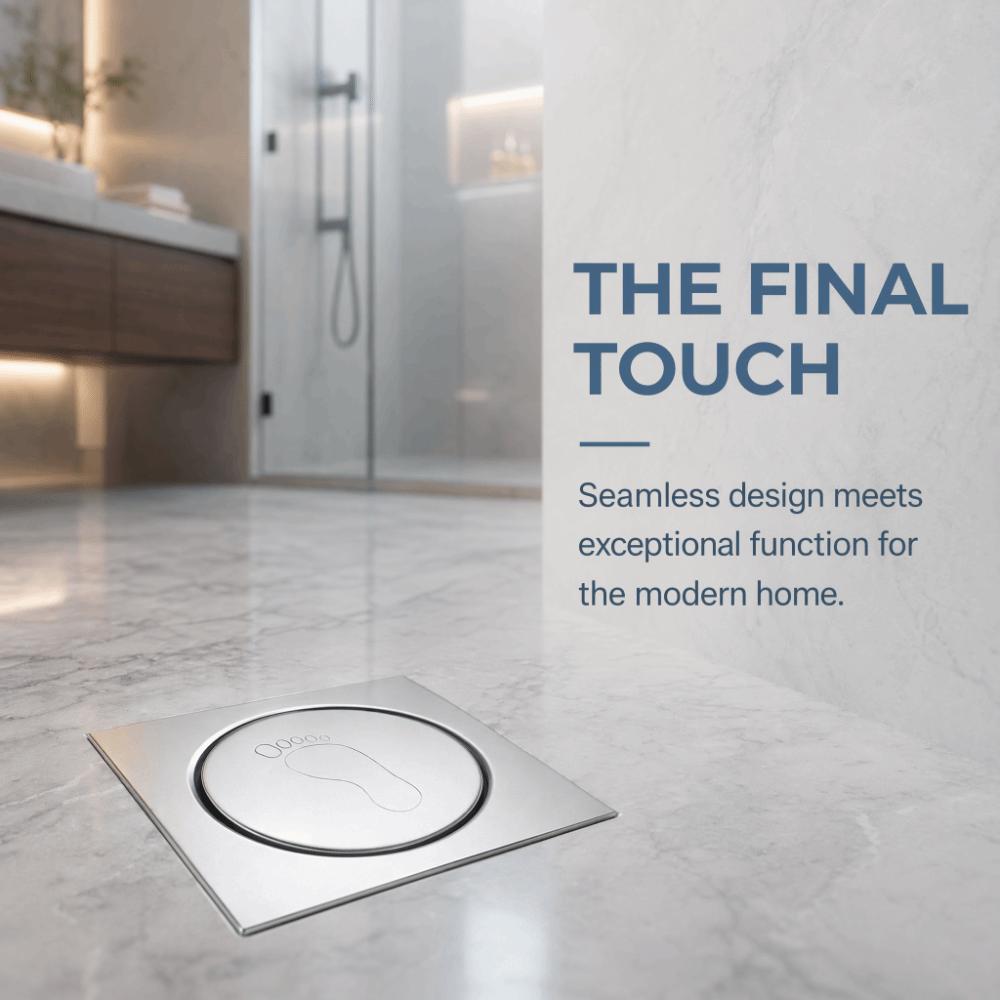 Removable Cover Grate Pedal Bounce Floor Drain Square Shower Drain Durable Floor Drain  Garage