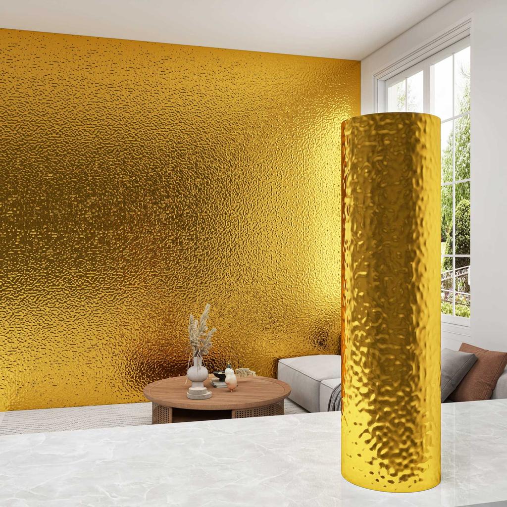 2.3mm Thick Metallic Self-Adhesive Wallpaper Waterproof Scratch-Resistant Vinyl Film Home Renovation, Living Room Bedroom Wall Decor