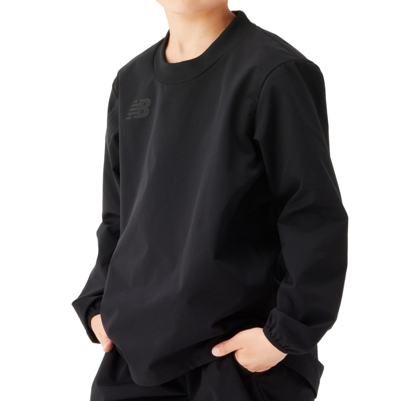 

New Balance Junior Stretch Woven Top Soccer Windproof Long Sleeve BK (ABT45270) Junior/Kids (Black)