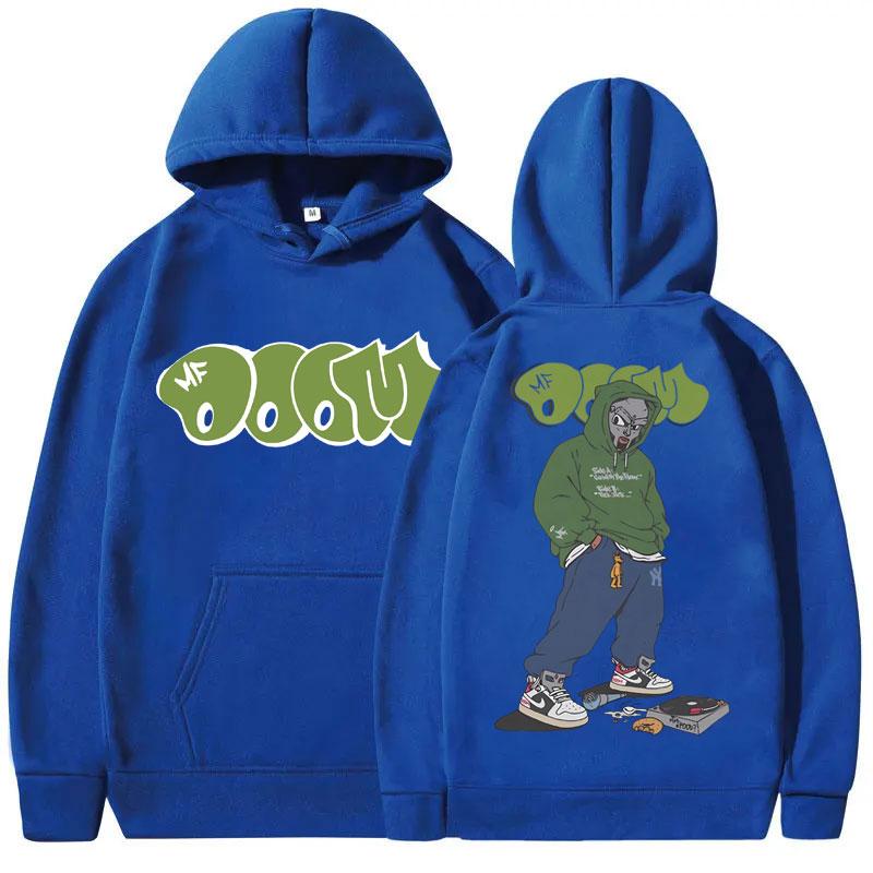 Rapper Mf Doom Graphic Print Hoodie Men Women Hip Hop Fleece Oversized Sweatshirt Male Fashion Trend Hoodies Men's Streetwea