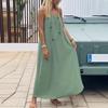 2026 Spring Women's Casual Loose Solid Color Spaghetti Strap Dress