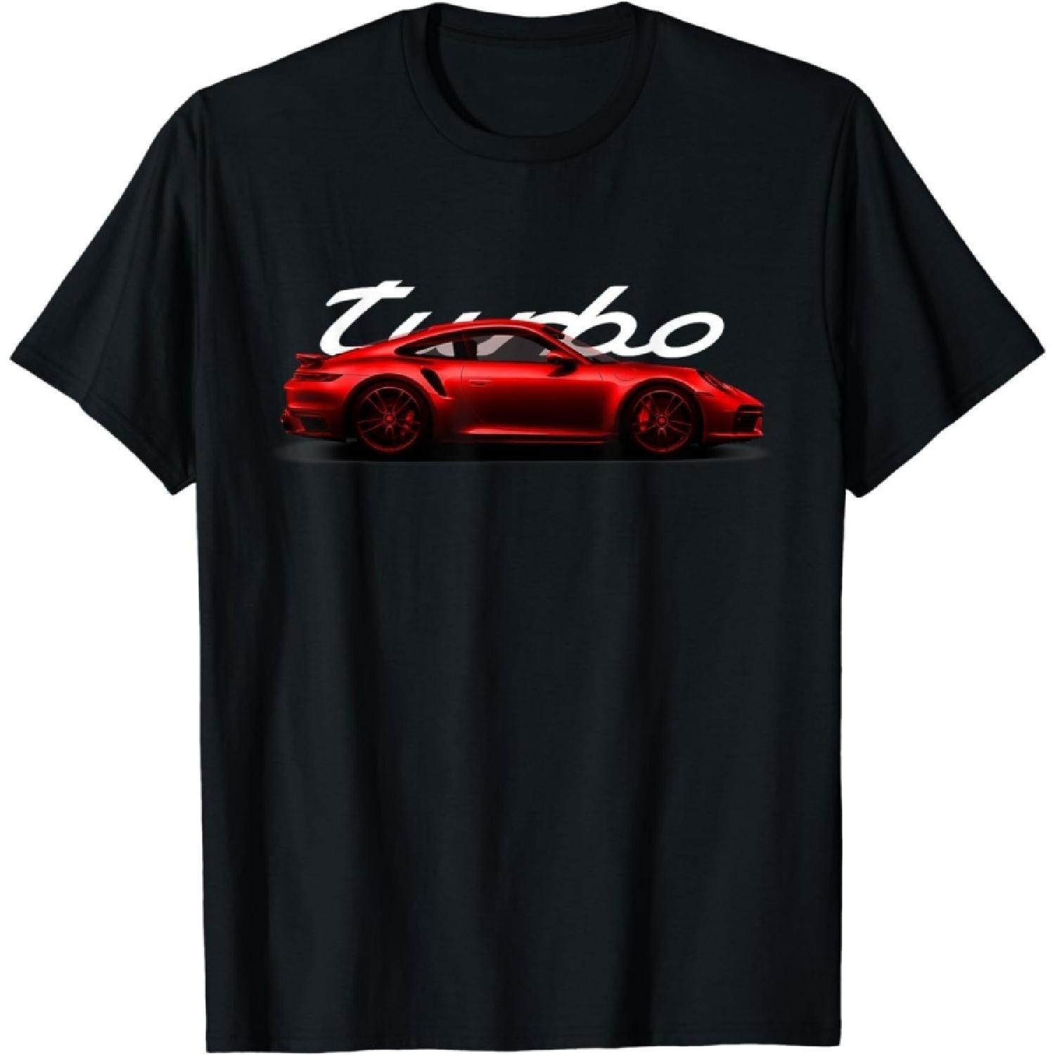 LUjiu Classic Car Retro Silhouette T-Shirt(1) S