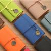 Vintage Stock Notebook Customizable Tied Tri-Fold Notepad Student Notebook Travel Card Cover Stamping Book Origin China