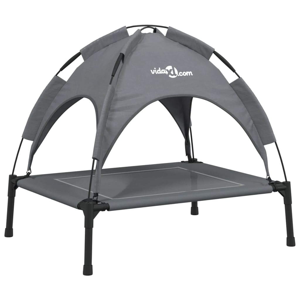 Hundebett mit Baldachin Anthrazit Oxford-Gewebe und Stahl