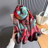 Winter Thickened Warm Scarf For Women Tassel Pashmina Shawl Butterfly Print Imitation Cashmere Warps Autumn Coldproof Blanket